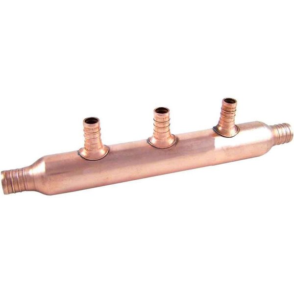 Cash Acme Copper Manifold with Pex 3 Port Open Bulk 22784